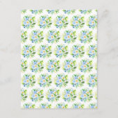 Forget-Me-Nots and Daisies Floral Wedding Details Begleitkarte (Rückseite)