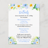 Forget-Me-Nots and Daisies Floral Wedding Details Begleitkarte (Vorderseite)