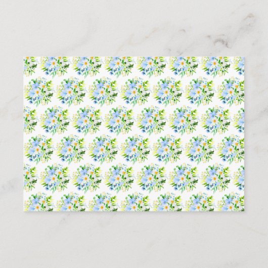 Forget-Me-Nots and Daisies Wedding Accommodations Begleitkarte (Rückseite)