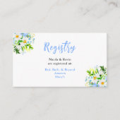 Forget-Me-Nots and Daisies Wedding Registry Begleitkarte (Vorderseite)