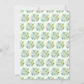 Forget Me Nots and Daisies Wedding Save The Date (Rückseite)