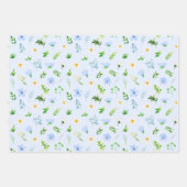 Forget Me Nots and Daisies with Foliage Pattern Geschenkpapier Set (Vorderseite 2)