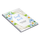 Forget-Me-Nots Daisies Floral Wedding Guest Book Notizblock (Rechte Seite)
