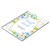 Forget-Me-Nots Daisies Floral Wedding Guest Book Notizblock (Linke Seite)