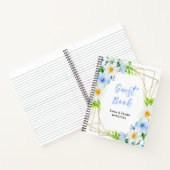 Forget-Me-Nots Daisies Floral Wedding Guest Book Notizblock (Innenseite)