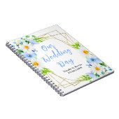 Forget-Me-Nots Daisies Floral Wedding Planner Notizblock (Rechte Seite)