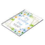 Forget-Me-Nots Daisies Floral Wedding Planner Notizblock (Linke Seite)
