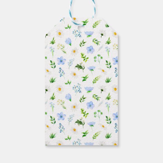 Forget-Me-Nots Floral Birthday Party Thank You Geschenkanhänger (Rückseite)