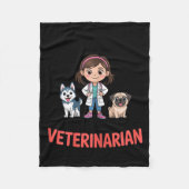Forget Princess I Want To Be A Veterinarian Future Fleecedecke (Vorderseite)