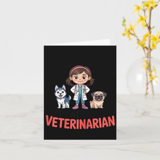 Forget Princess I Want To Be A Veterinarian Future Karte (Gelbe Blume)