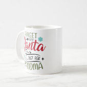 Forget Santa Ask My Grandma Christmas Kaffeetasse (Vorderseite Links)