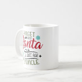 Forget Santa Ask My Uncle Christmas Kaffeetasse (Vorderseite Links)