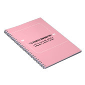 Forgetful People  "I will remember" Pink Notebook Notizblock (Rechte Seite)