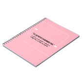 Forgetful People  "I will remember" Pink Notebook Notizblock (Linke Seite)