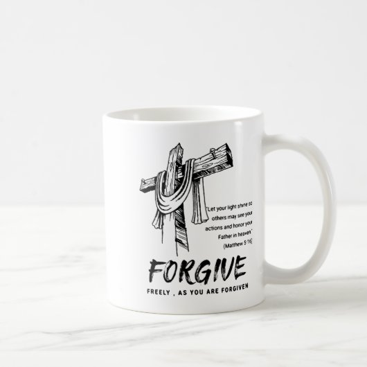 Forgive Cross Christian Faith Tee Kaffeetasse (Rechts)