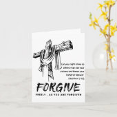 Forgive Cross Christian Faith Tee  Karte (Gelbe Blume)