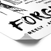 Forgive Cross Christian Faith Tee  Poster (Ecke)