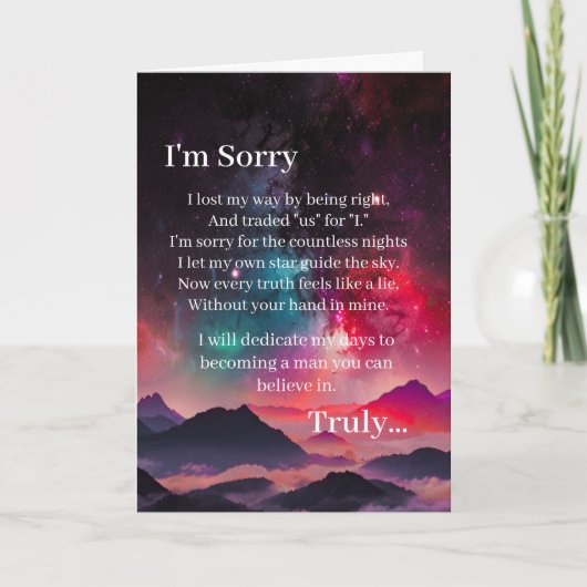 Forgive Me I'm Sorry Card Karte (Vorderseite)