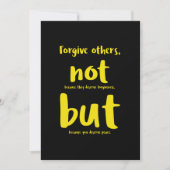 Forgive others beacuse you deserve peace yellow.pn dankeskarte (Vorderseite)
