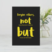 Forgive others beacuse you deserve peace yellow.pn dankeskarte (Stehend Vorderseite)