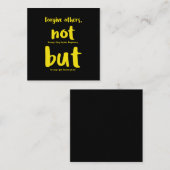 Forgive others beacuse you deserve peace yellow.pn quadratische visitenkarte (Vorne/Hinten)