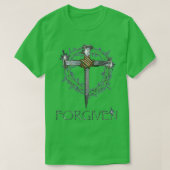 Forgiven Nails Cross and Crown of Thorns design T-Shirt (Design vorne)