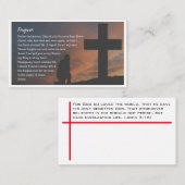 Forgiven sinner's prayer and the gospel of Jesus Visitenkarte (Vorne/Hinten)