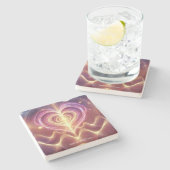 Forgiveness Heart Stone Coaster Steinuntersetzer (Seitenansicht)