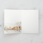 Forgo North Dakota City Scape Wassercolor Wedding Dankeskarte (Innenseite)