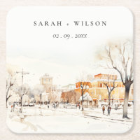 Forgo North Dakota City Scape Wassercolor Wedding