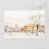 Forgo North Dakota City Scape Wedding Detail Begleitkarte (Rückseite)