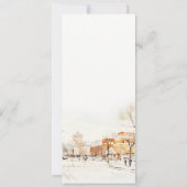 Forgo North Dakota City Scape Wedding Menu Card Einladung (Rückseite)