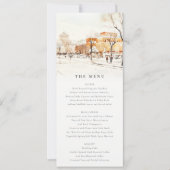 Forgo North Dakota City Scape Wedding Menu Card Einladung (Vorderseite)