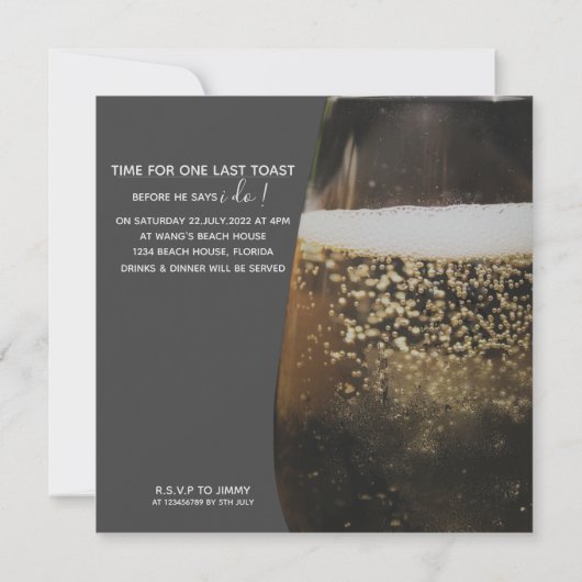 Forhim-tuxedo-bow-Krawatte-Party-Bachelor-Party Einladung (Rückseite)