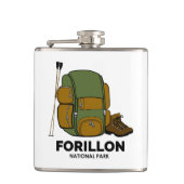 Forillon National Park Backpack Flachmann (Vorderseite)