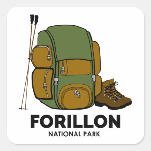 Forillon National Park Backpack Quadratischer Aufkleber
