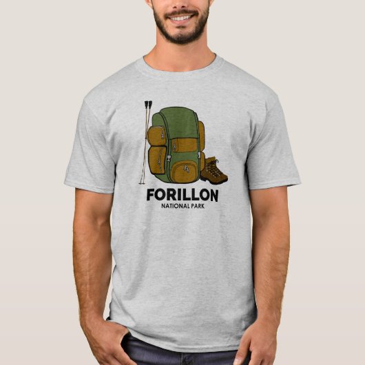 Forillon National Park Backpack T-Shirt (Vorderseite)