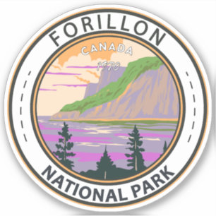 Forillon National Park Canada Travel Art Vintag Aufkleber