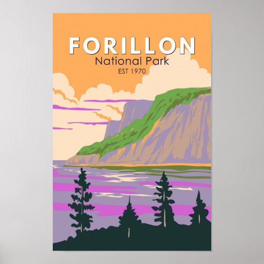 Forillon National Park Canada Travel Art Vintag Poster (Vorne)