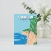 Forillon National Park Canada Vintag Art Postkarte (Stehend Vorderseite)