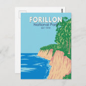 Forillon National Park Canada Vintag Art Postkarte (Vorne/Hinten)