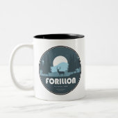 Forillon National Park Deer Zweifarbige Tasse (Links)