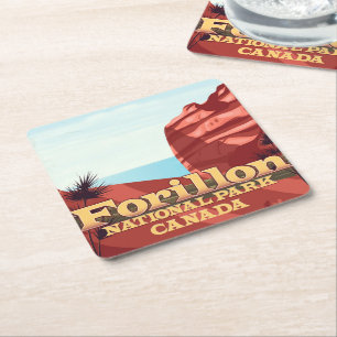 Forillon National Park, Kanada Reiseplakat Rechteckiger Pappuntersetzer