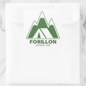 Forillon National Park Mountains Camping Quadratischer Aufkleber (Tasche)