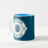 Forillon National Park Sun Trees Zweifarbige Tasse (Vorderseite Links)