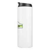 Forillon Nationalpark Grüne Streifen Thermosbecher (Nach rechts gedreht)