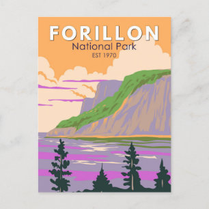 Forillon Nationalpark Kanada Reise Kunst Vintage Postkarte
