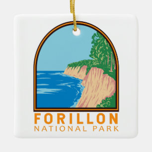 Forillon Nationalpark Kanada Vintage Kunst Keramikornament