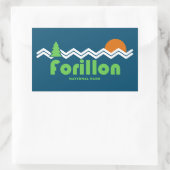 Forillon Nationalpark Retro Rechteckiger Aufkleber (Tasche)