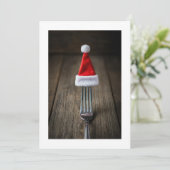 Fork Christmas Einladung (Stehend Vorderseite)
